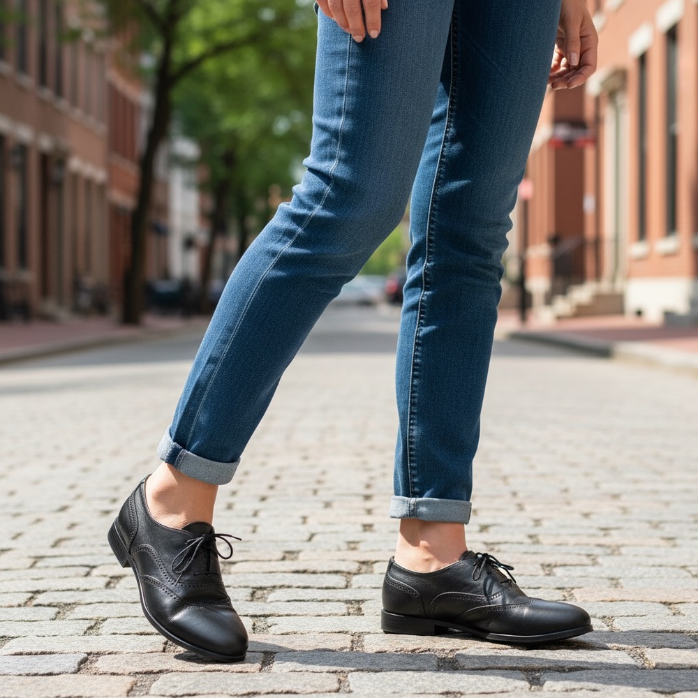 JULIA BO Limehouse Oxford handmade black leather Women, size US 10 EUR 41 NWOB - Picture 10 of 13